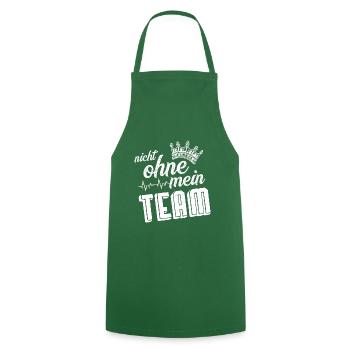 nicht ohne mein team krone - Kochschürze - Grün - Vorne - AI Model Male 185 dark (185cm)