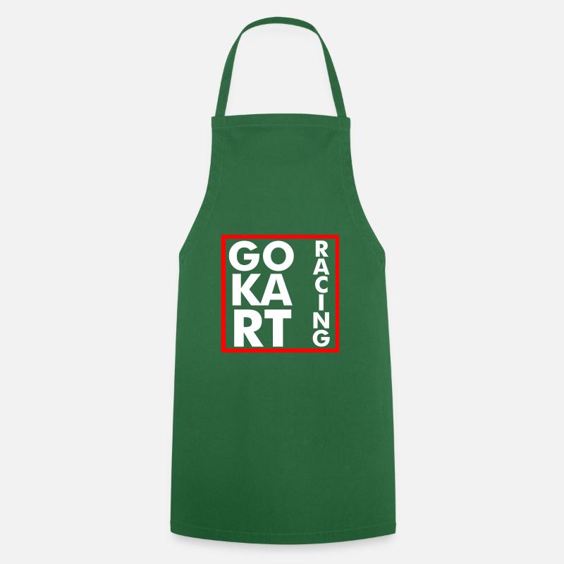 go kart racing - Cooking Apron - green