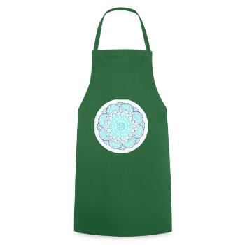 Mandala in turquoise blue - Cooking Apron - green - Front - AI Model Male 185 dark (185cm)