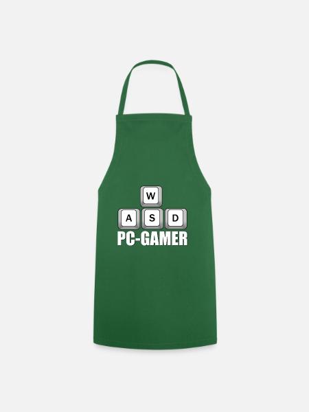 Gamer gaming pc gamer WASD - Cooking Apron - green