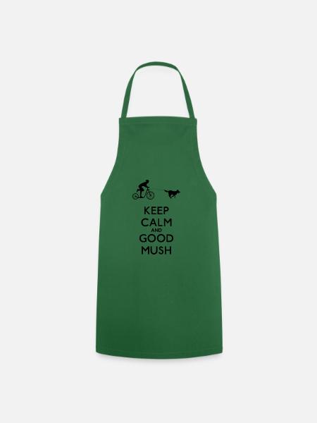 Dogscooter Keep Calm And Good Mush - Cooking Apron - green