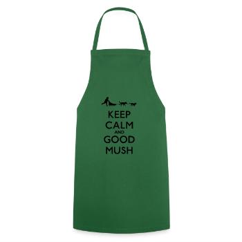 Keep Calm And Good Mush - Cooking Apron - green - Front - AI Model Male 185 dark (185cm)
