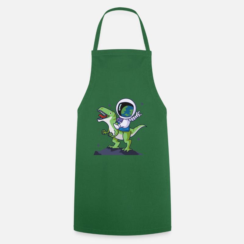dinosaure astronaute - Tablier de cuisine - vert foncé