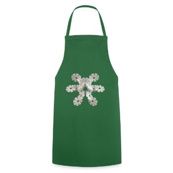 Flower Fleur Fleur - T-Shirt Design - Tablier de cuisine - vert foncé - Devant - AI Model Male 185 dark (185cm)