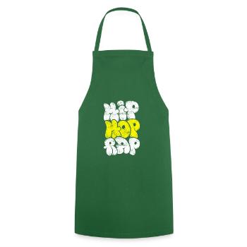 Hip hop music rap - Cooking Apron - green - Front - AI Model Male 185 dark (185cm)