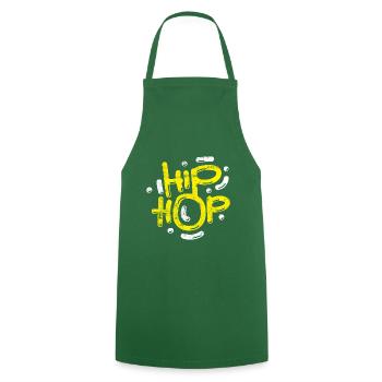 Hip hop music - Cooking Apron - green - Front - AI Model Male 185 dark (185cm)