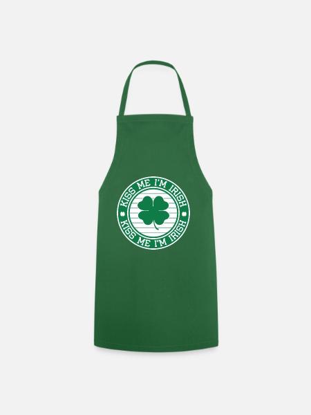 embrasse moi je suis irlandais - Tablier de cuisine - vert foncé