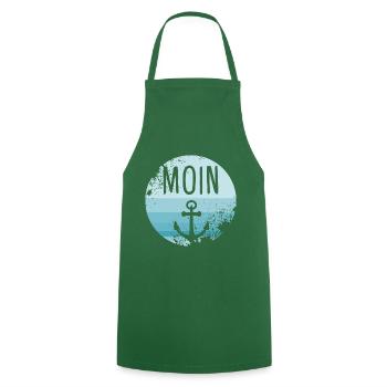 Moin Anker Norden Norddeutschland Hamburg Geschenk - Kochschürze - Grün - Vorne - AI Model Male 185 dark (185cm)