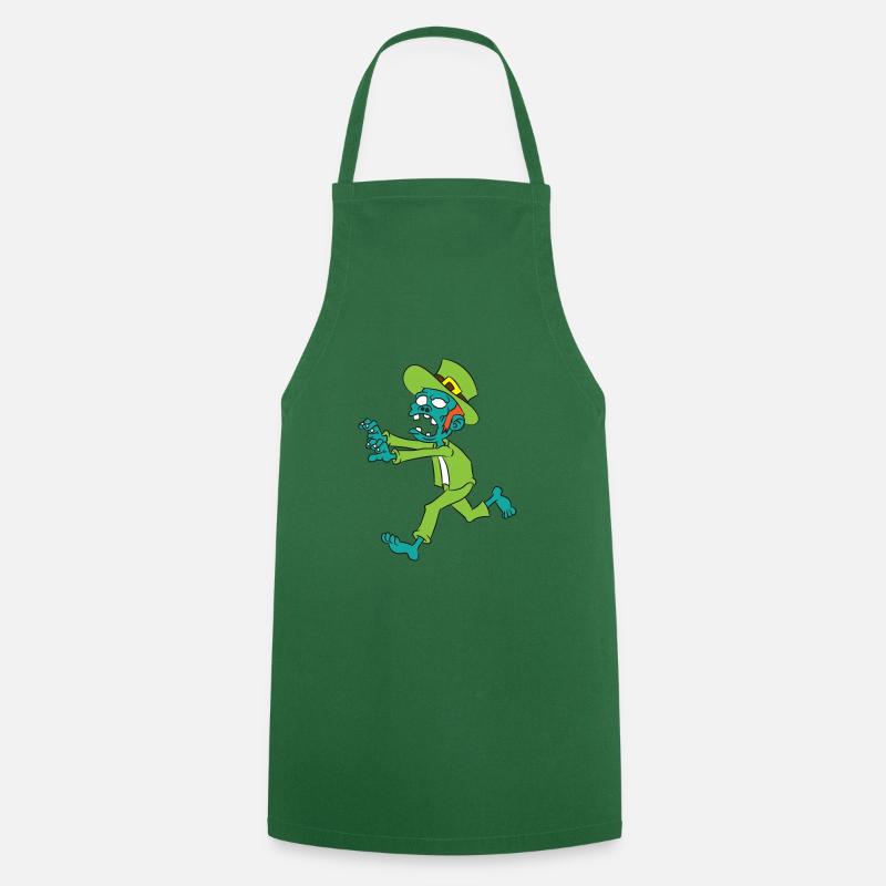 Zombie Leprechaun - Cooking Apron - green
