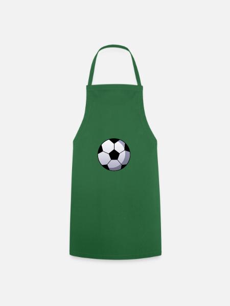 Ballon de foot - Tablier de cuisine - vert foncé