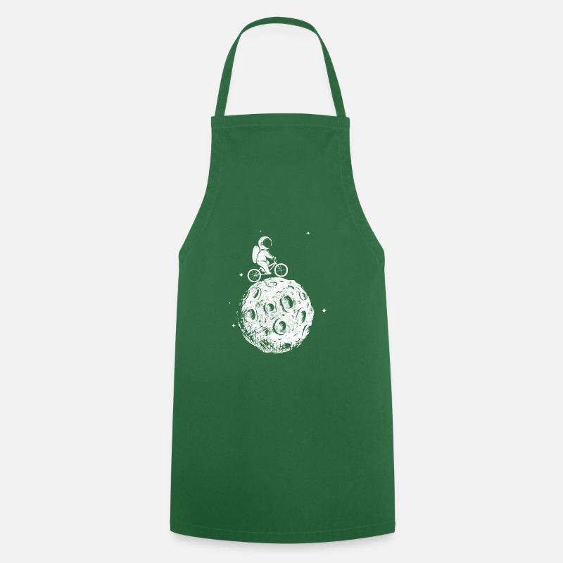Astronaute cycliste - Tablier de cuisine - vert foncé