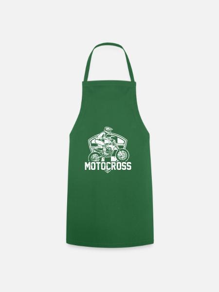 vélo de sport de motocross - Tablier de cuisine - vert foncé