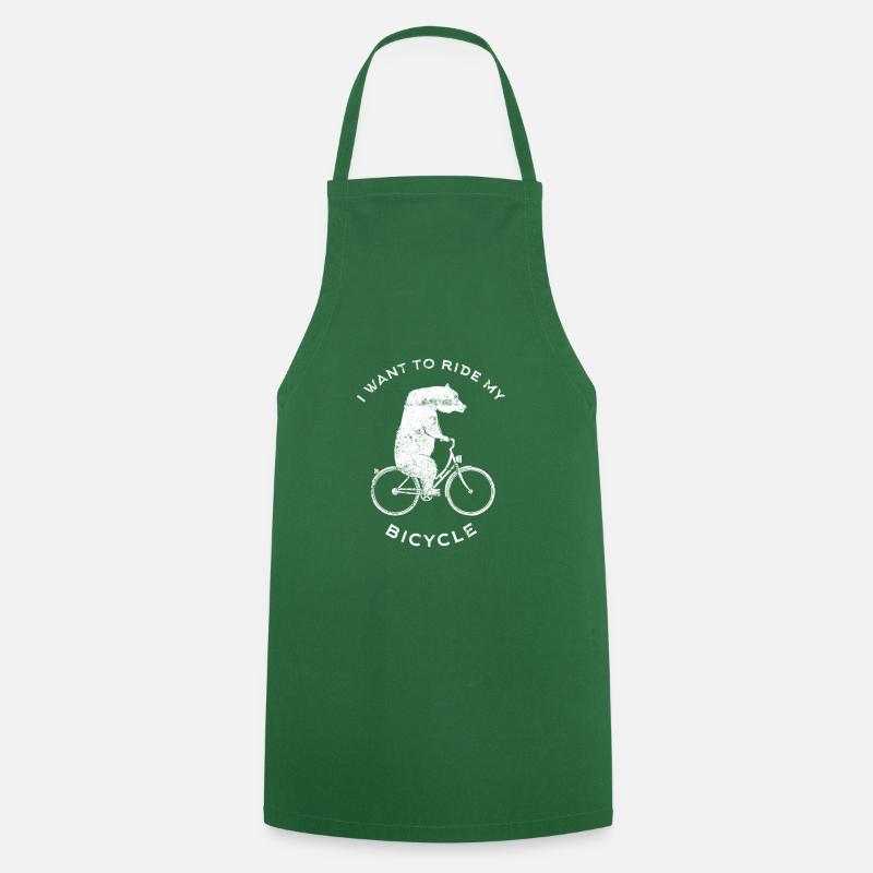 Vélo 18 - Tablier de cuisine - vert foncé