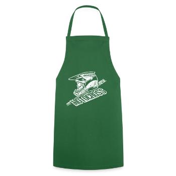 motocross sport bike driver helmet - Cooking Apron - green - Front - AI Model Male 185 dark (185cm)