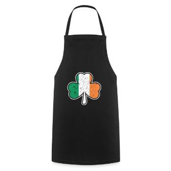Irish shamrock - Cooking Apron - black - Front - AI Model Male 185 dark (185cm)
