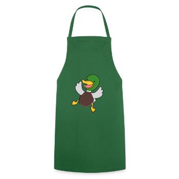 Duck joy animal gift idea - Cooking Apron - green - Front - AI Model Male 185 dark (185cm)