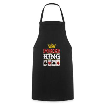 Poker König Karten As - Kochschürze - Schwarz - Vorne - AI Model Male 185 dark (185cm)