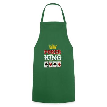 Poker King Cards comme - Tablier de cuisine - vert foncé - Devant - AI Model Male 185 dark (185cm)