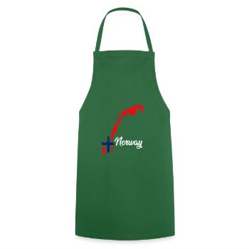 Norway - Cooking Apron - green - Front - AI Model Male 185 dark (185cm)