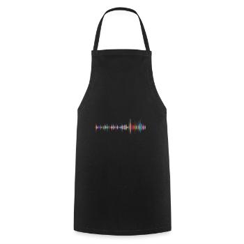 Conception de la chemise des ondes sonores colorés - Tablier de cuisine - noir - Devant - AI Model Male 185 dark (185cm)