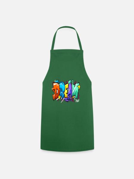 Graffiti Dream - Tablier de cuisine - vert foncé