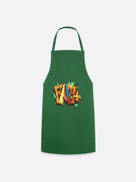 graffiti - Tablier de cuisine - vert foncé