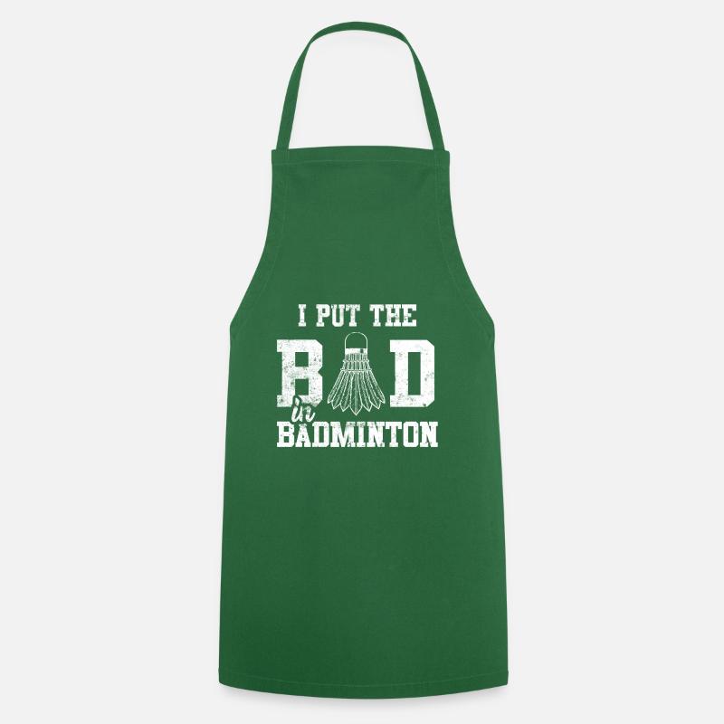 Citation badminton badminton - Tablier de cuisine - vert foncé