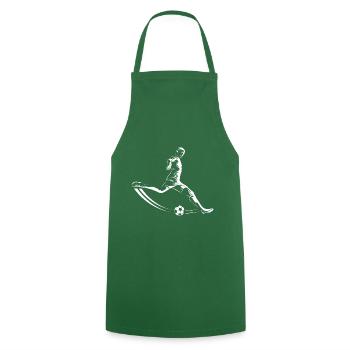 footballeur - Tablier de cuisine - vert foncé - Devant - AI Model Male 185 dark (185cm)
