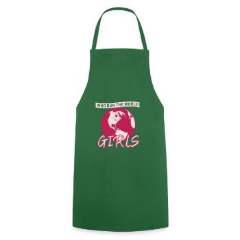 who run the world - Cooking Apron - green - Front - AI Model Male 185 dark (185cm)