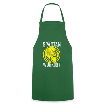 spartan workout - Kochschürze - Grün - Vorne - AI Model Male 185 dark (185cm)