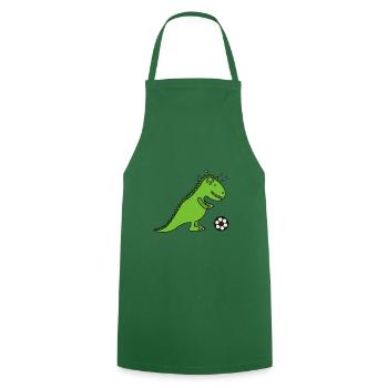 Footballeur de dinosaure - Tablier de cuisine - vert foncé - Devant - AI Model Male 185 dark (185cm)