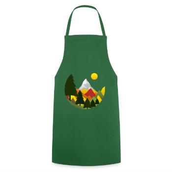 Mountains Mountains Autumn - Cooking Apron - green - Front - AI Model Male 185 dark (185cm)