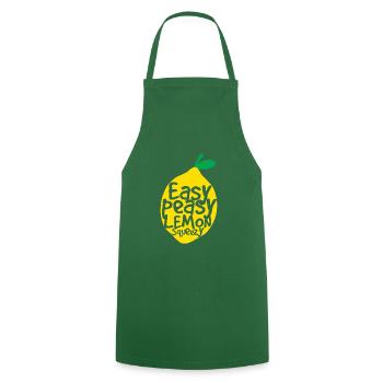 easy peasy lemon squeezy - Kochschürze - Grün - Vorne - AI Model Male 185 dark (185cm)