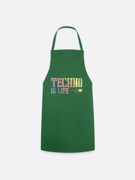 techno ist leben - Kochschürze - Grün