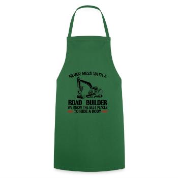 road builders - Cooking Apron - green - Front - AI Model Male 185 dark (185cm)