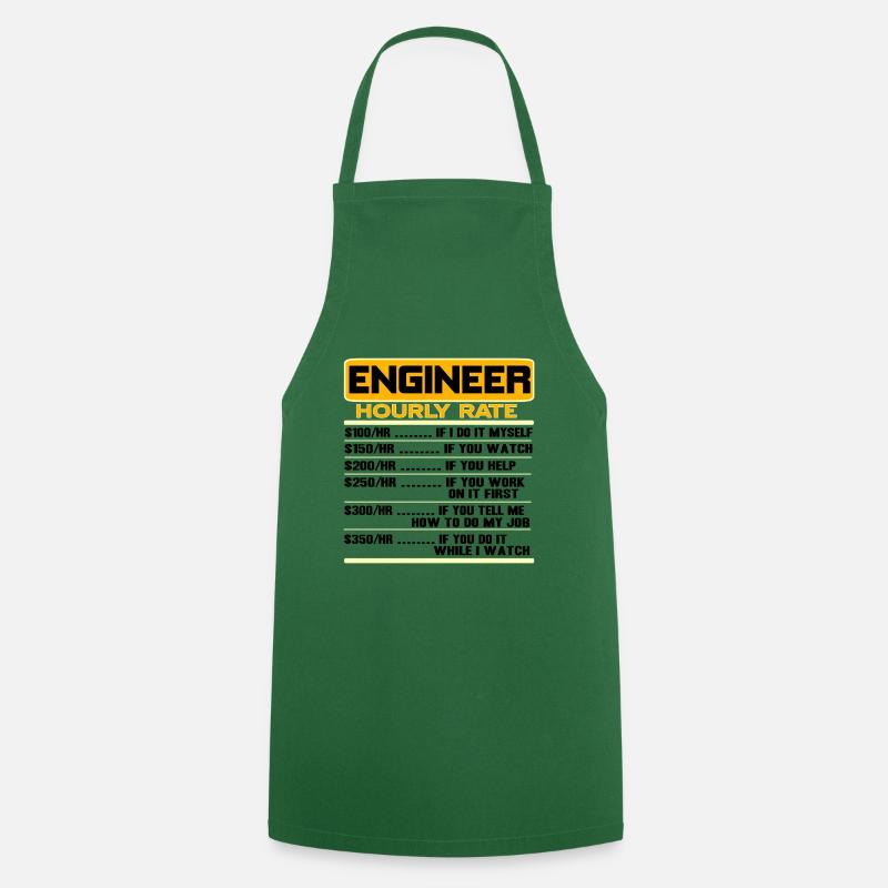 Engineer Bürgerlich Baumeister Mechanical Engineering Math - Cooking Apron - green