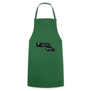 Follow Me! - Folge Mir - Kochschürze - Grün - Vorne - AI Model Male 185 dark (185cm)