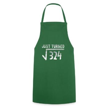 math 18ème anniversaire - Tablier de cuisine - vert foncé - Devant - AI Model Male 185 dark (185cm)