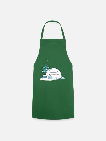 Iglu Illustration - Kochschürze - Grün
