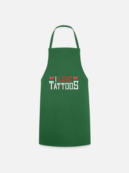 Tattoos liebe herz - Kochschürze - Grün