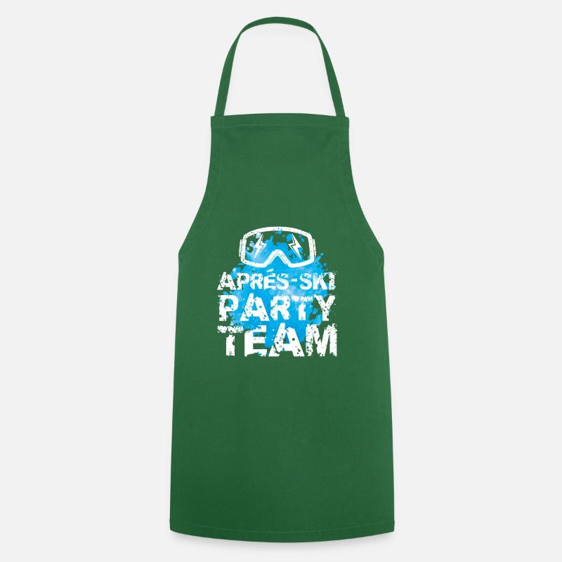 Après-ski saying - Cooking Apron - green