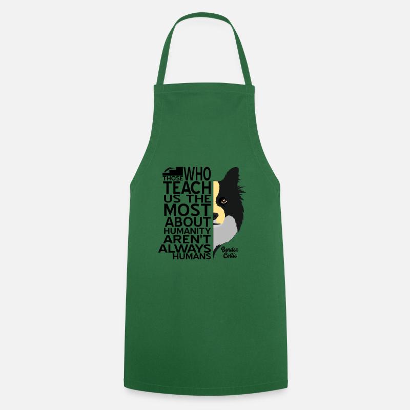 Border Collie - Cooking Apron - green
