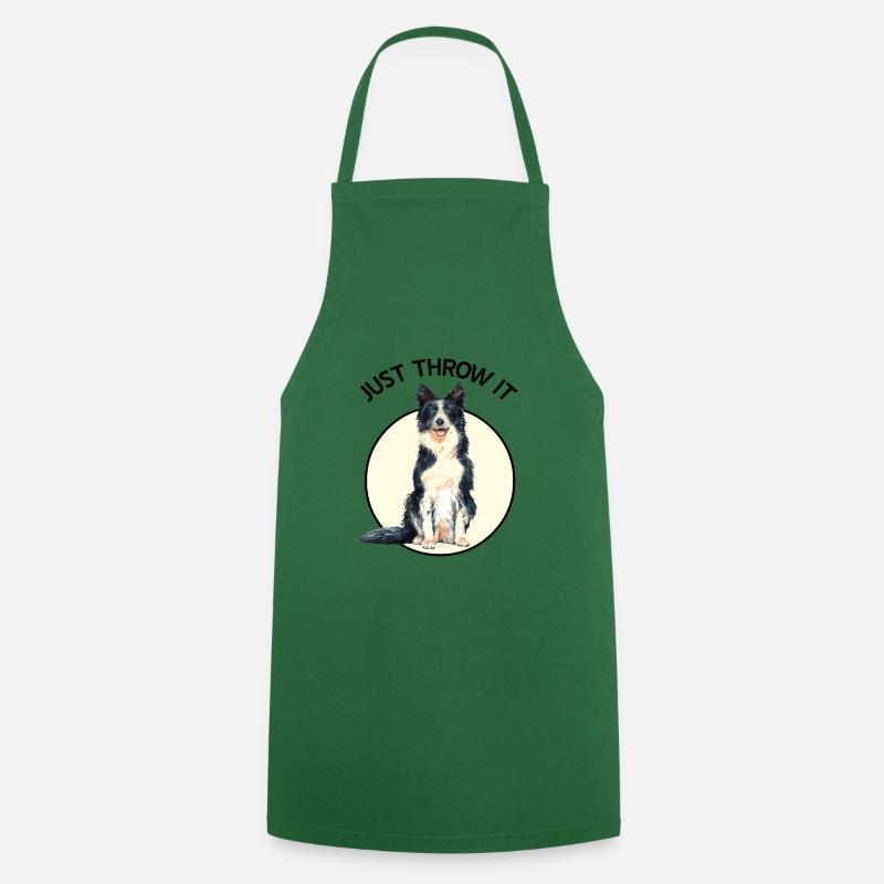 Border Collie - Cooking Apron - green