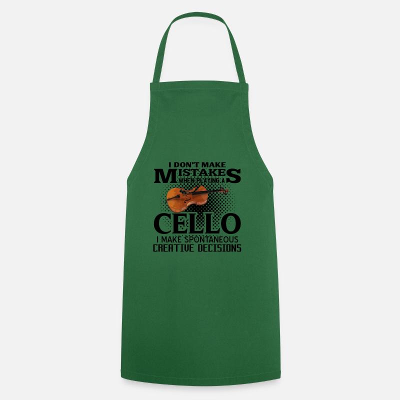Violoncelle - Tablier de cuisine - vert foncé