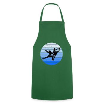 Figure skating pair skating - Cooking Apron - green - Front - AI Model Male 185 dark (185cm)
