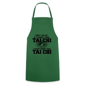 Tai Chi - Kochschürze - Grün - Vorne - AI Model Male 185 dark (185cm)