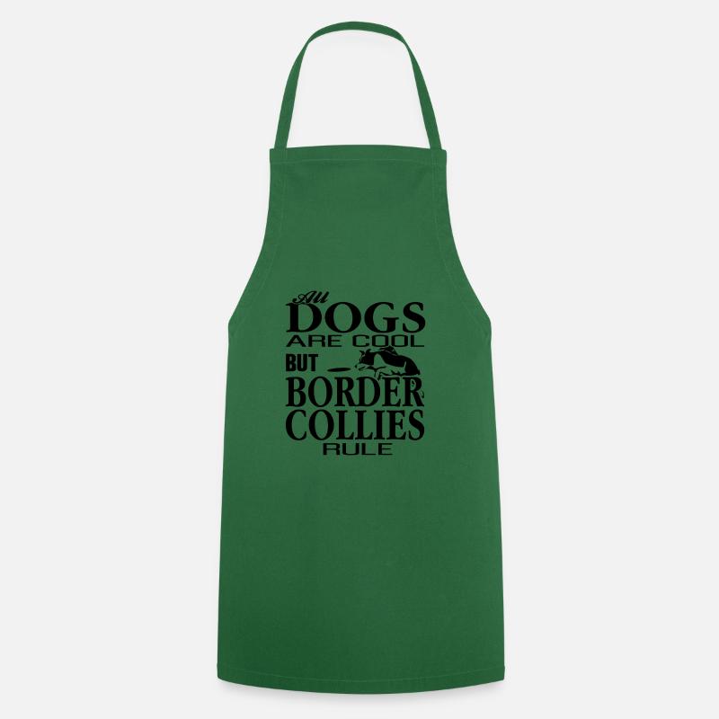 Border Collie - Cooking Apron - green