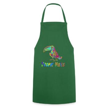 Tropic Vibes | tropical caribbean vacation toucan bird - Cooking Apron - green - Front - AI Model Male 185 dark (185cm)