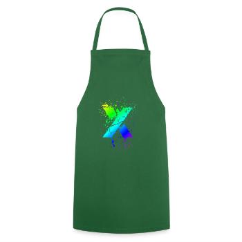 Colorful X | Symbol | Gifts | color gradient - Cooking Apron - green - Front - AI Model Male 185 dark (185cm)