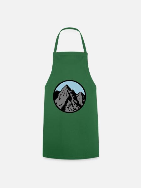 berge symbol - Kochschürze - Grün